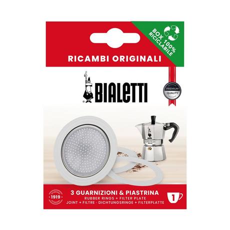 BIALETTI Set: Filter und 3 Dichtungen Moka 6 T 