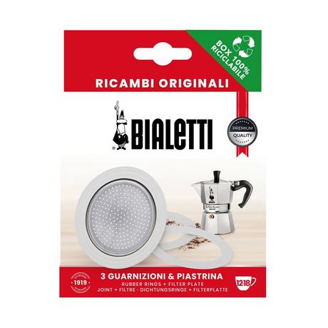 BIALETTI Set: Filter und 3 Dichtungen Moka 6 T 