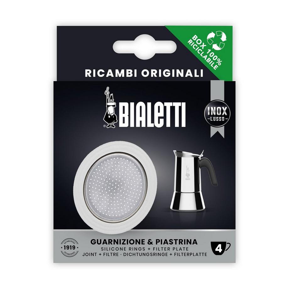 BIALETTI Kaffeekanne Set Dichtung + Filter New Venus 