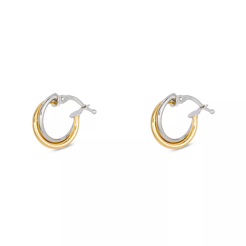 L' Atelier Gold 18 Karat by Manor - Ohrringe, One Size, Dreifarbig