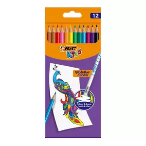 Crayons de couleur dans une boîte en carton
