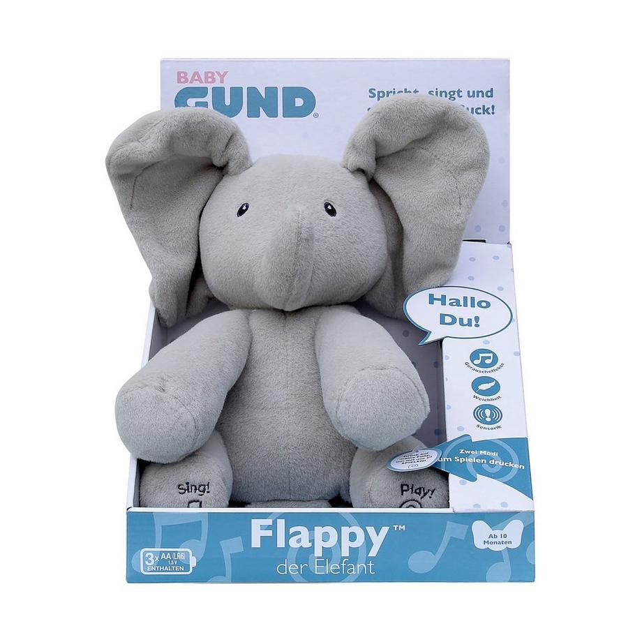 Gund  Baby Soffice Animale Di Peluche Animato Flappy L'Elefante, Tedesco 