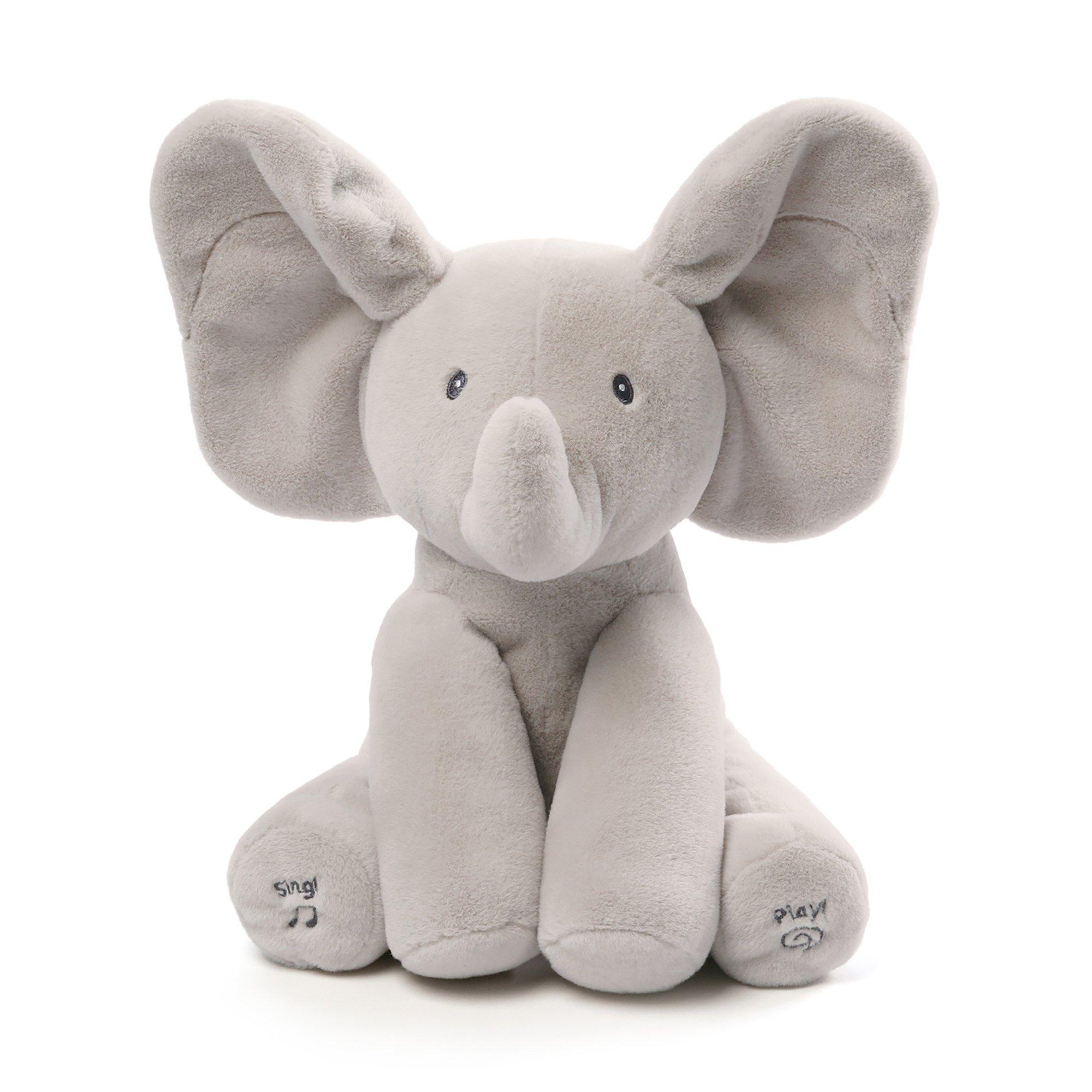 Commentaires en ligne: FLAPPY L'ÉLÉPHANT – GUND – Peluche  Interactive pour Bébé – Bouge, Parle et Chante en Français pour l'Éveil  de Votre Enfant – Peluche Éléphant Taille 30 cm –