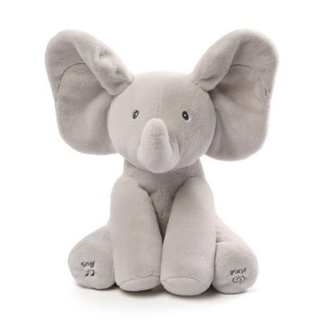 Gund  Flappy L'Éléphant, Peluche Interactive Pour Bébé, Bouge, Parle Et Chante En Français 