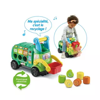 vtech  Maxi camion della spazzatura recyclo'forms, francese Multicolore