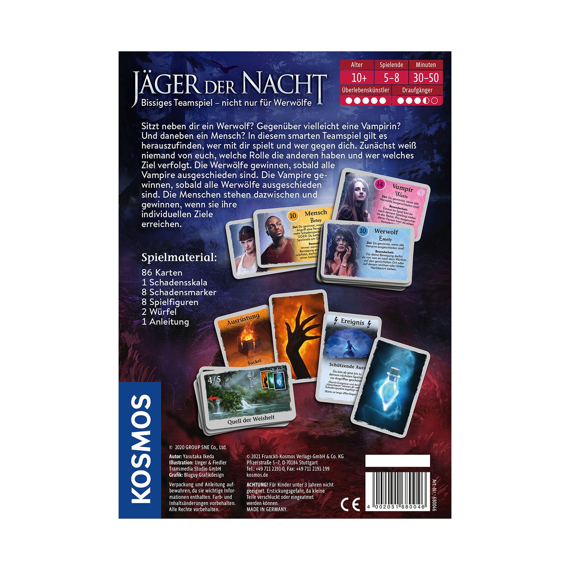 Kosmos  Cacciatori della notte - gioco di squadra mordente - non solo per i lupi mannari, Tedesco 