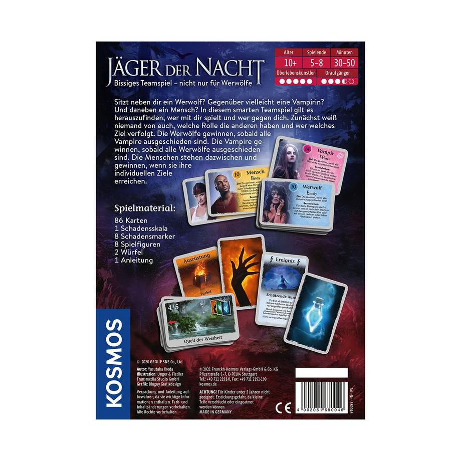 Kosmos  Jäger der Nacht - Bissiges Teamspiel - nicht nur für Werwölfe, Deutsch 