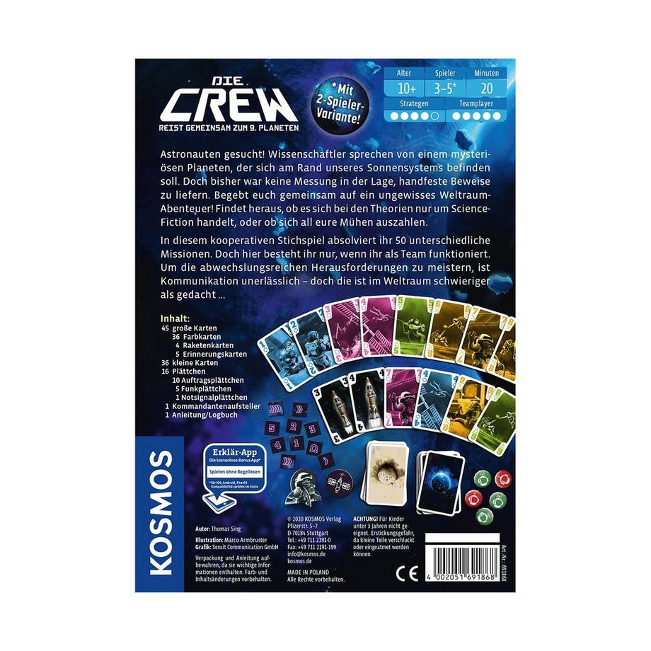 Kosmos  L'equipaggio - Viaggiare insieme verso il 9° pianeta, Tedesco 