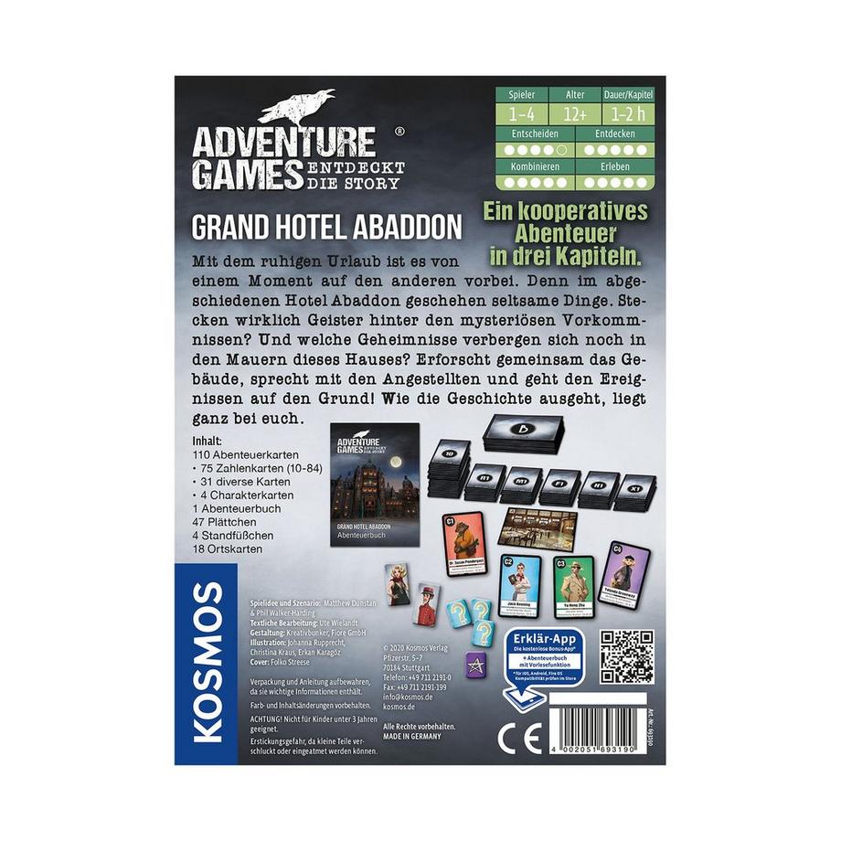 Kosmos  Adventure Games - Grand Hotel Abaddon, Deutsch 