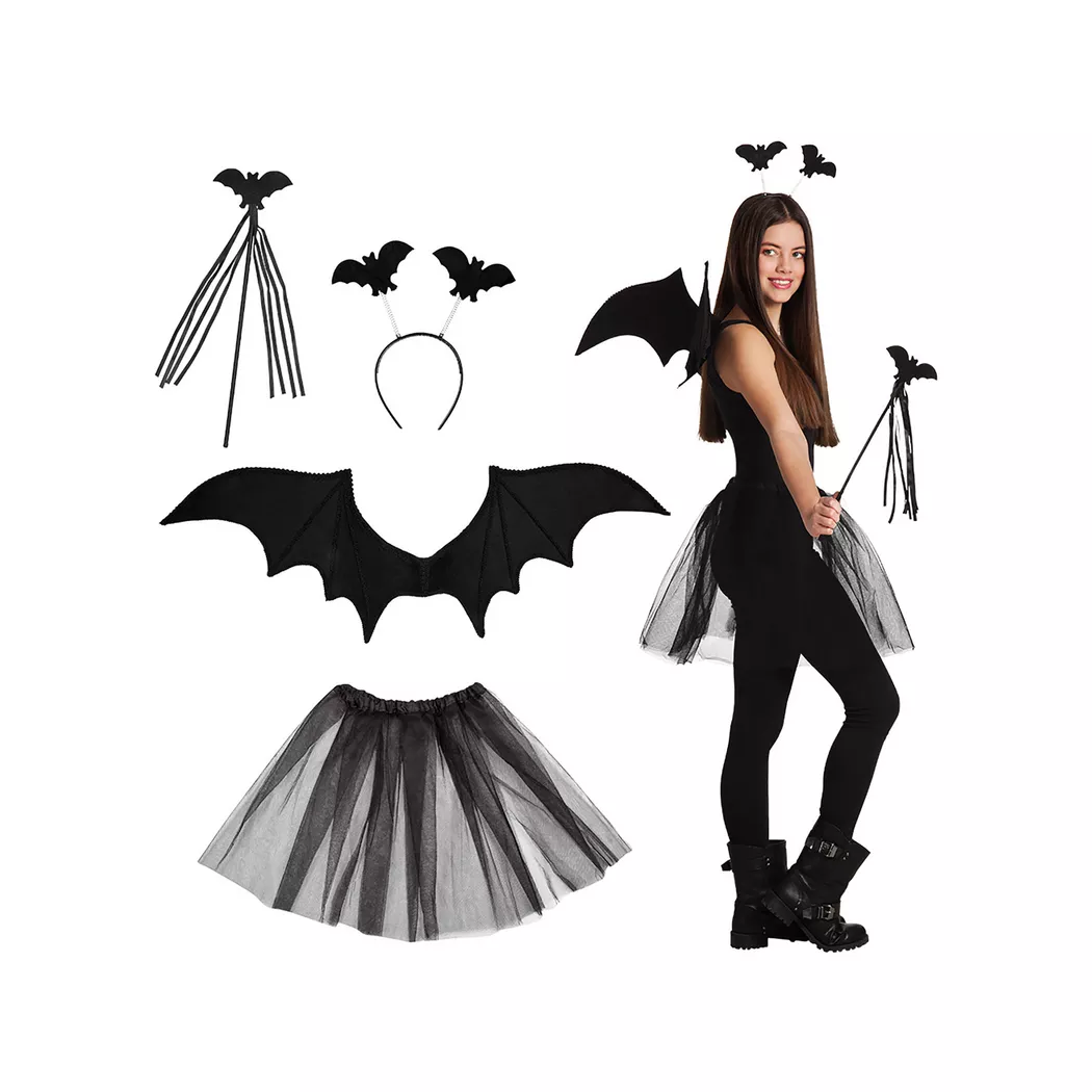 Boland - Fledermaus Set mit Tutu, One Size, Orange