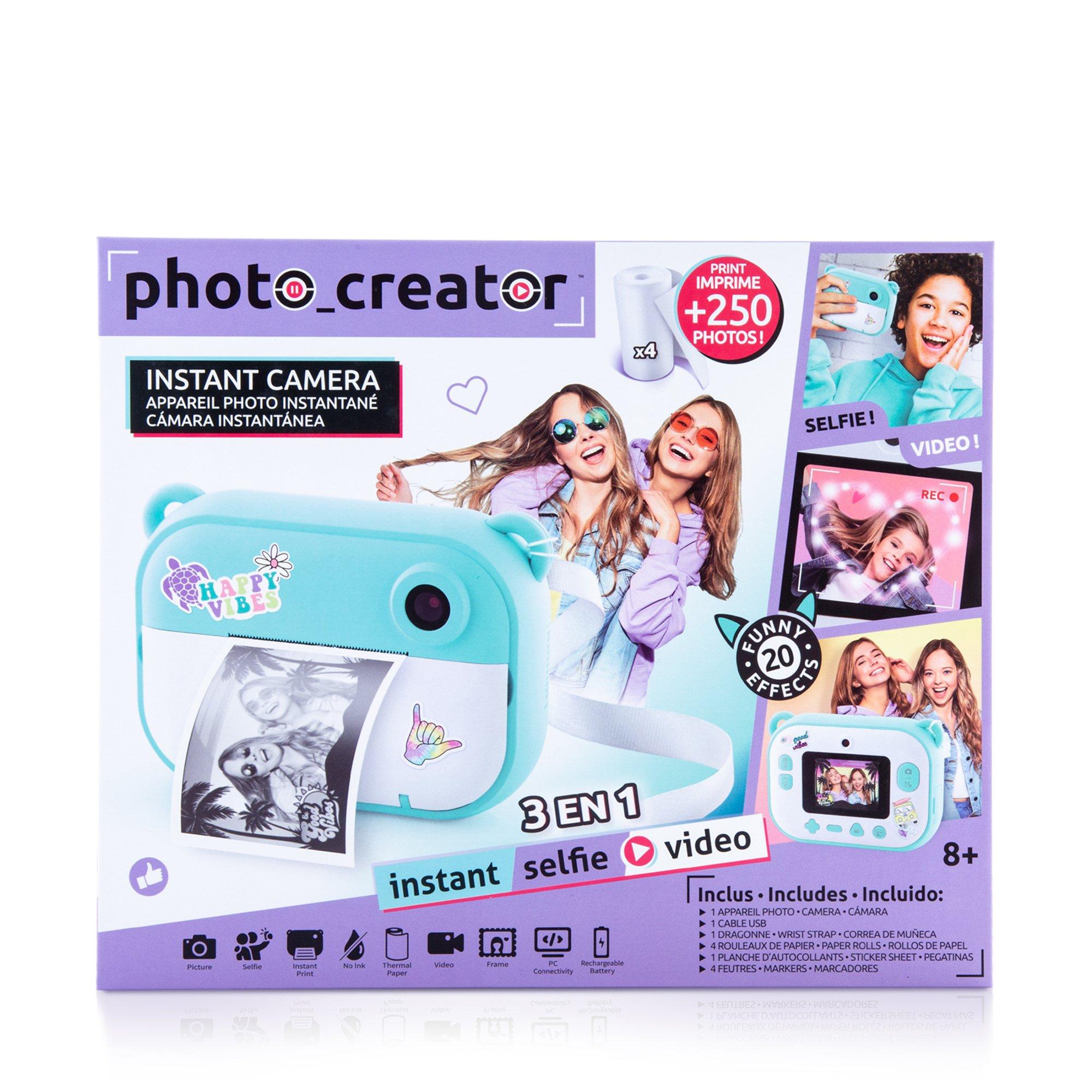 Canal Toys - Photo Creator, Selfie and Video Instant Printing Camera -  Thermal Paper for 250 Photos - LCD Display - from Age 8 - CLK 001