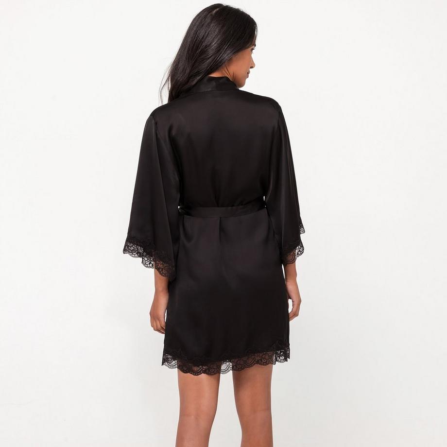 Manor Woman Kimono mit Spitzenbesatz  