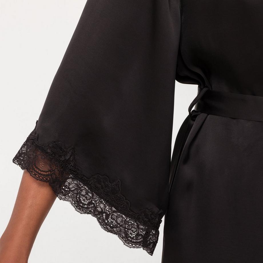 Manor Woman Kimono mit Spitzenbesatz  