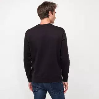 Calvin Klein Jeans Sweat zippé à capuche MONOGRAM FLOCK TAPE CREW NECK Noir