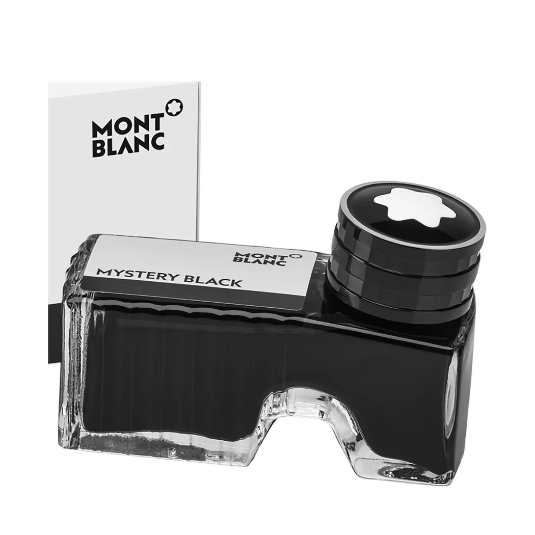 Montblanc Tinte - 60 ml Glasflacon mystery black.