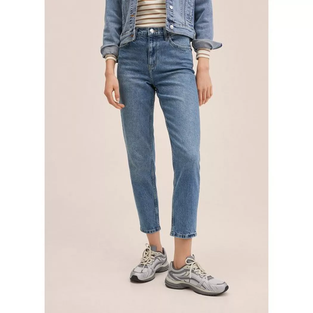 Mango - Jeans, Mom Fit, für Damen, Blau Größe 42