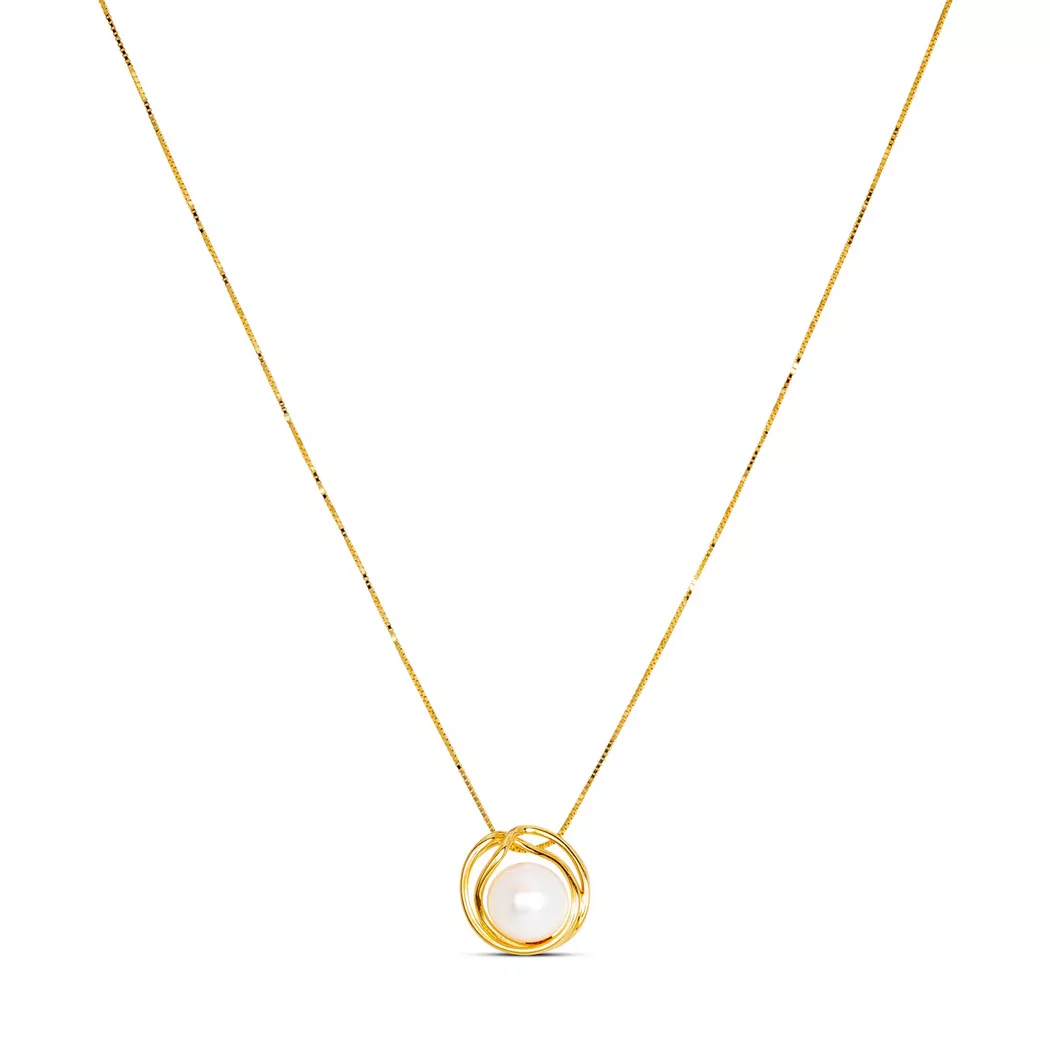 Puro® - Halskette, 42cm, Gelbgold 2