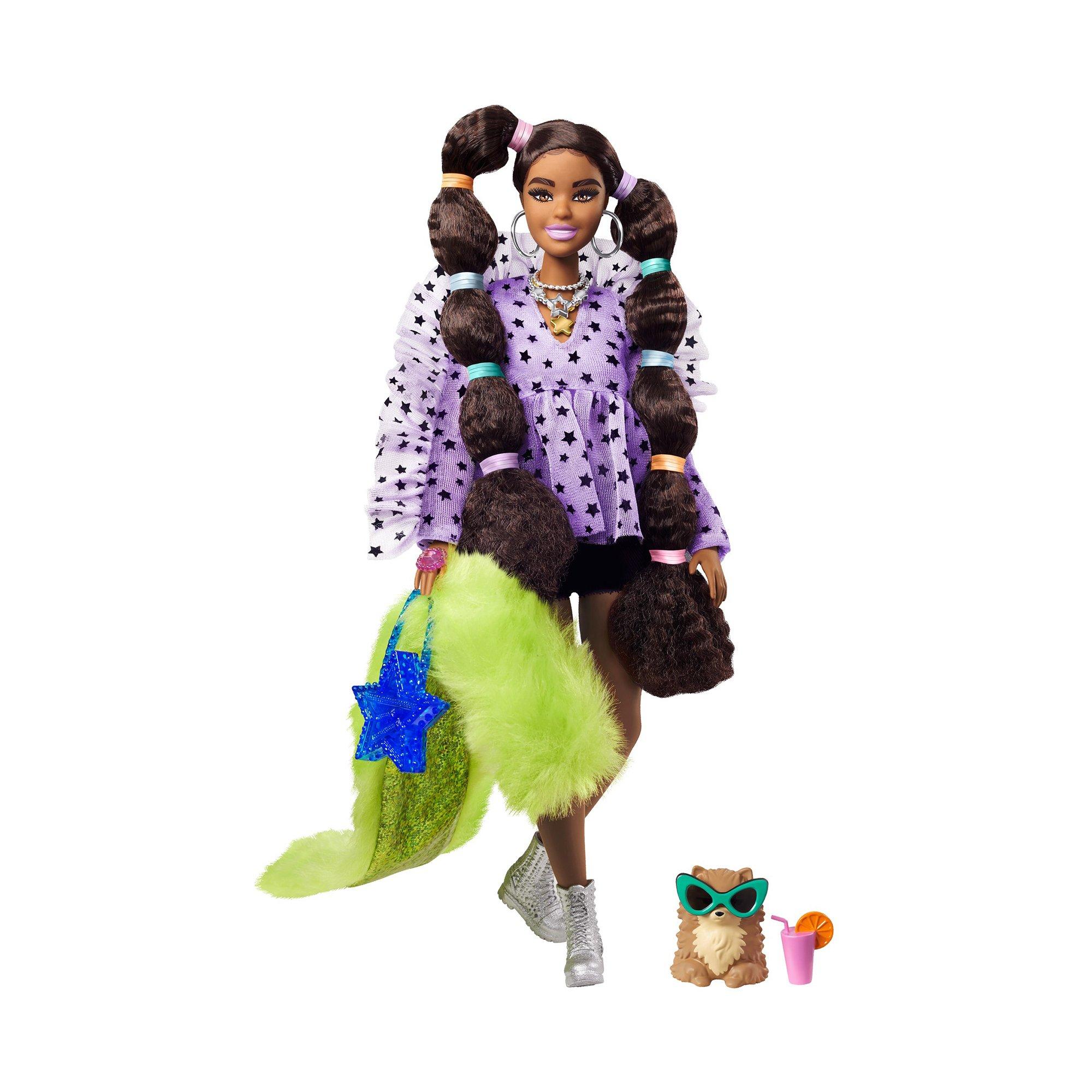 Image of Extra Puppe mit Zöpfen und Bobble Haargummies Multicolor