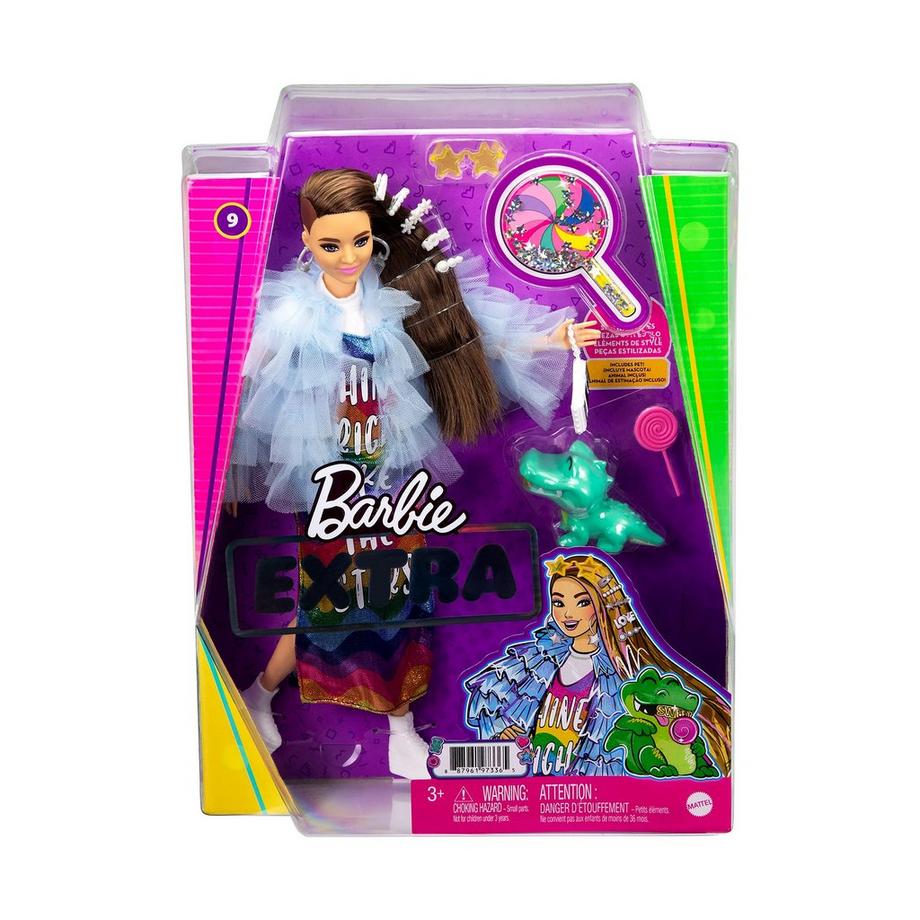 Barbie  Extra Puppe im Regenbogenkleid 