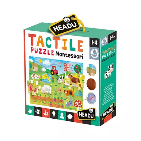 HEADU  Montessori Puzzle Tactile Multicolor