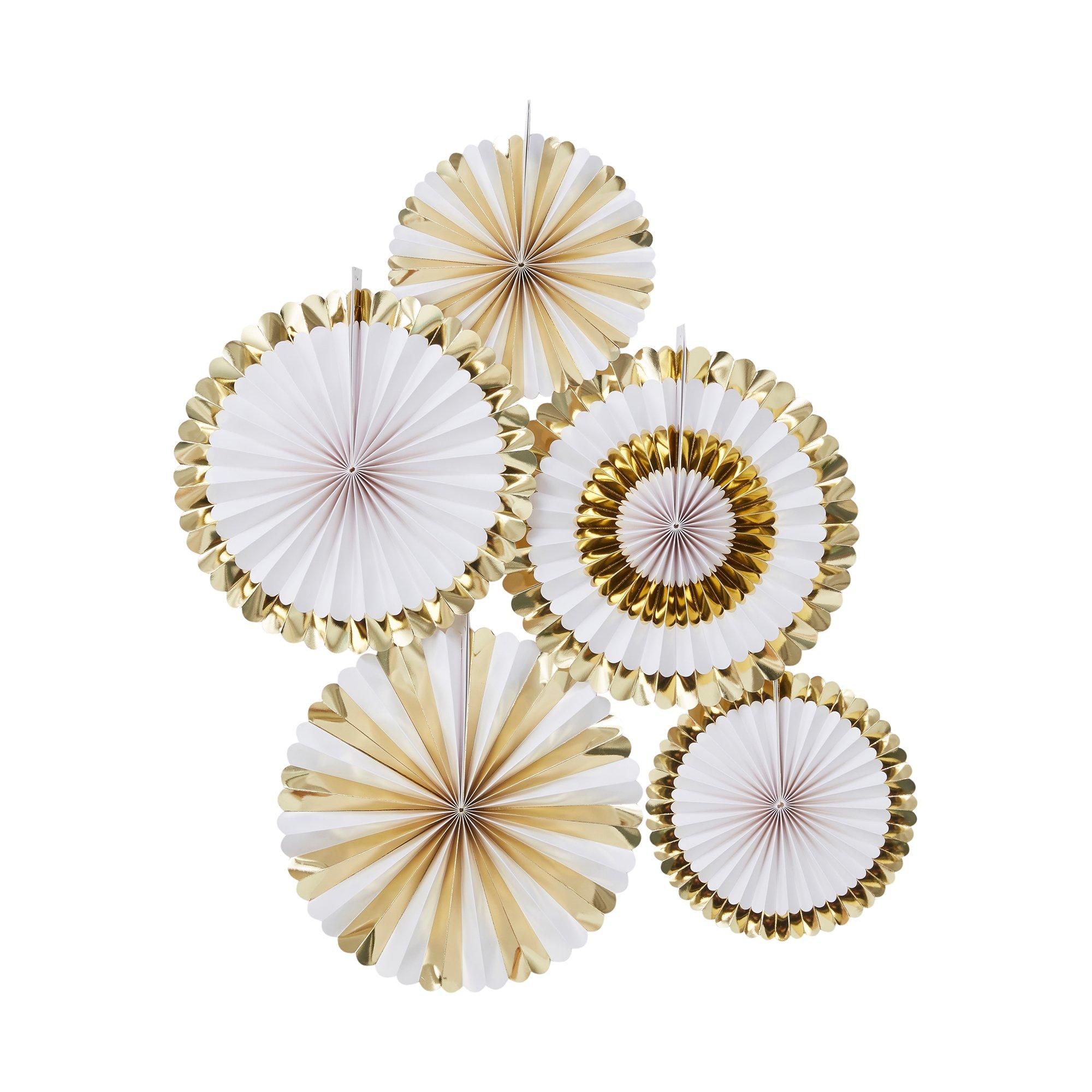 Image of Papierfächer Gold, Weiss Unisex Gold