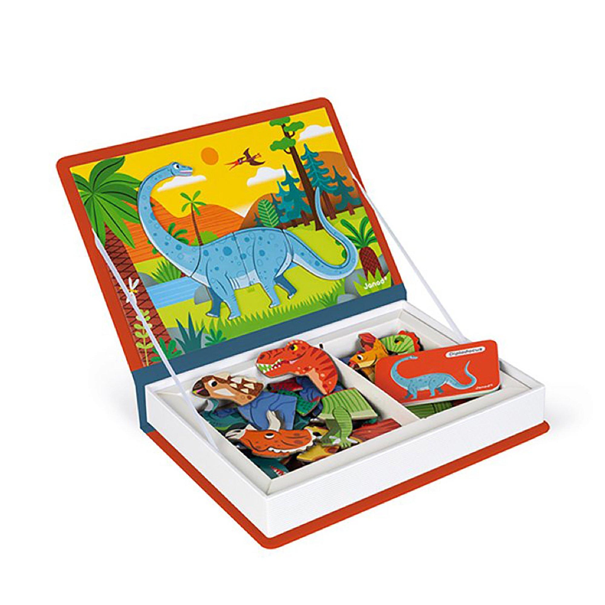 Janod  Livre magnétique Dinosaure 