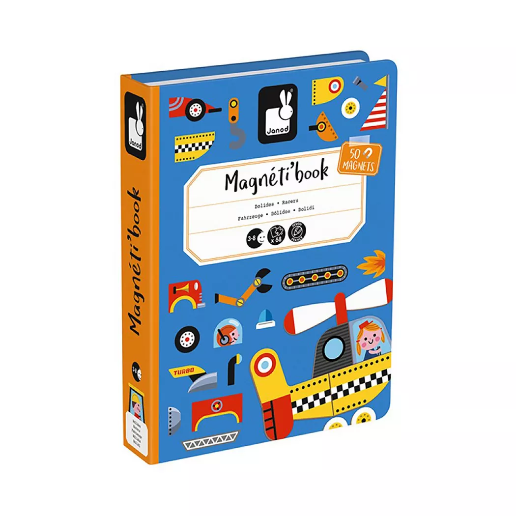 Janod - Magnetbuch Fahrzeuge, Multicolor
