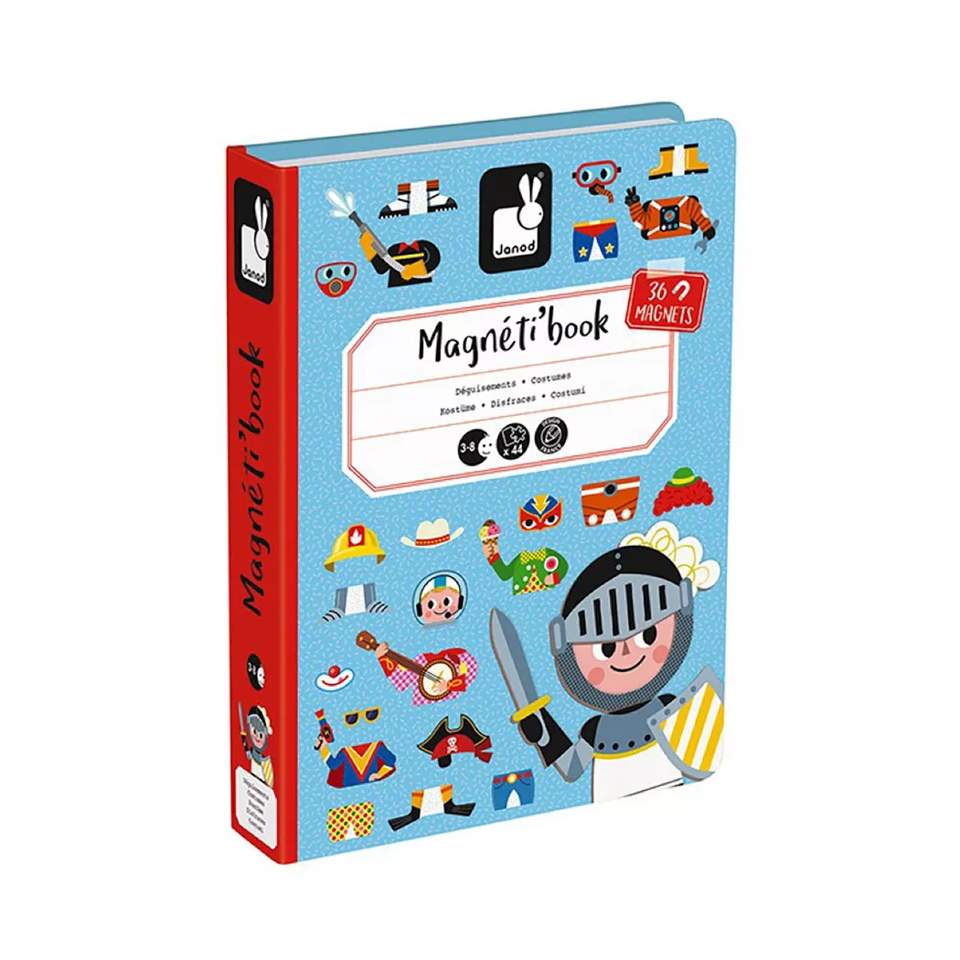 Janod - Magnetbuch Kostüme für Jungen, Multicolor