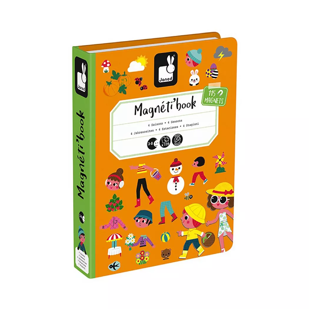 Janod - Magnetbuch 4 Jahreszeiten, Multicolor