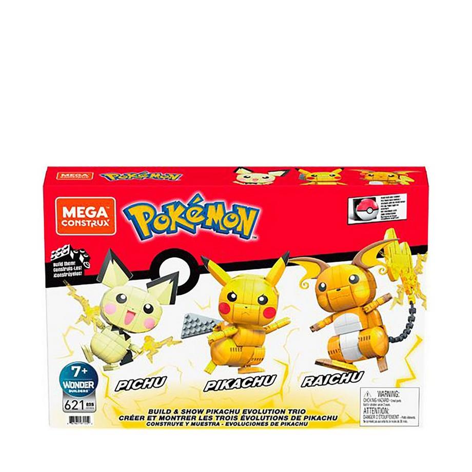 Mega Construx  Mega Construx Pokémon Trio Evoluzioni di Pikachu 