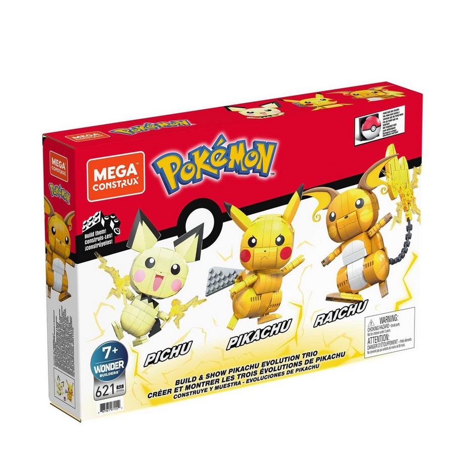 Mega Construx  Mega Construx Pokémon Trio Evoluzioni di Pikachu 