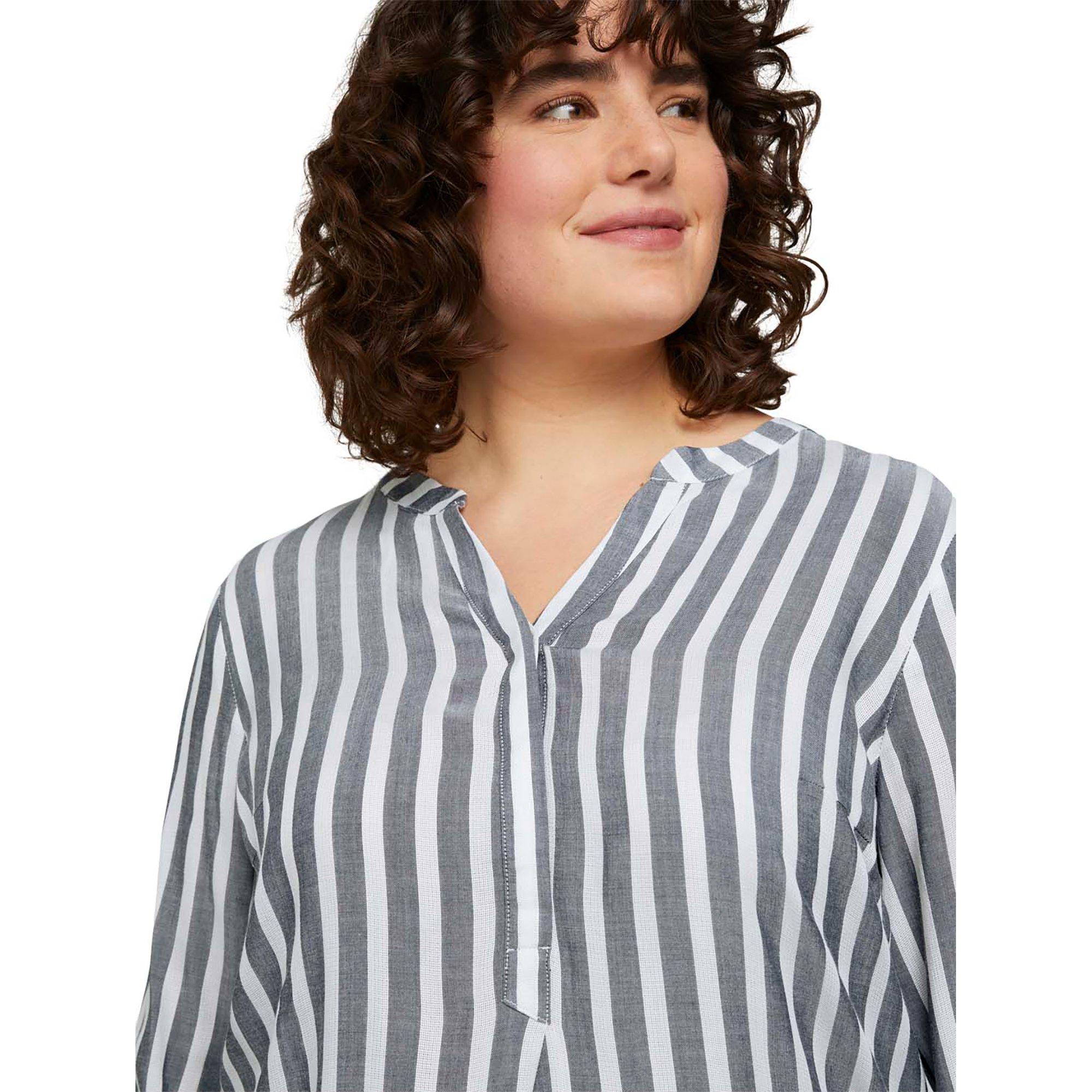 My true me Gestreifte Henley Bluse  