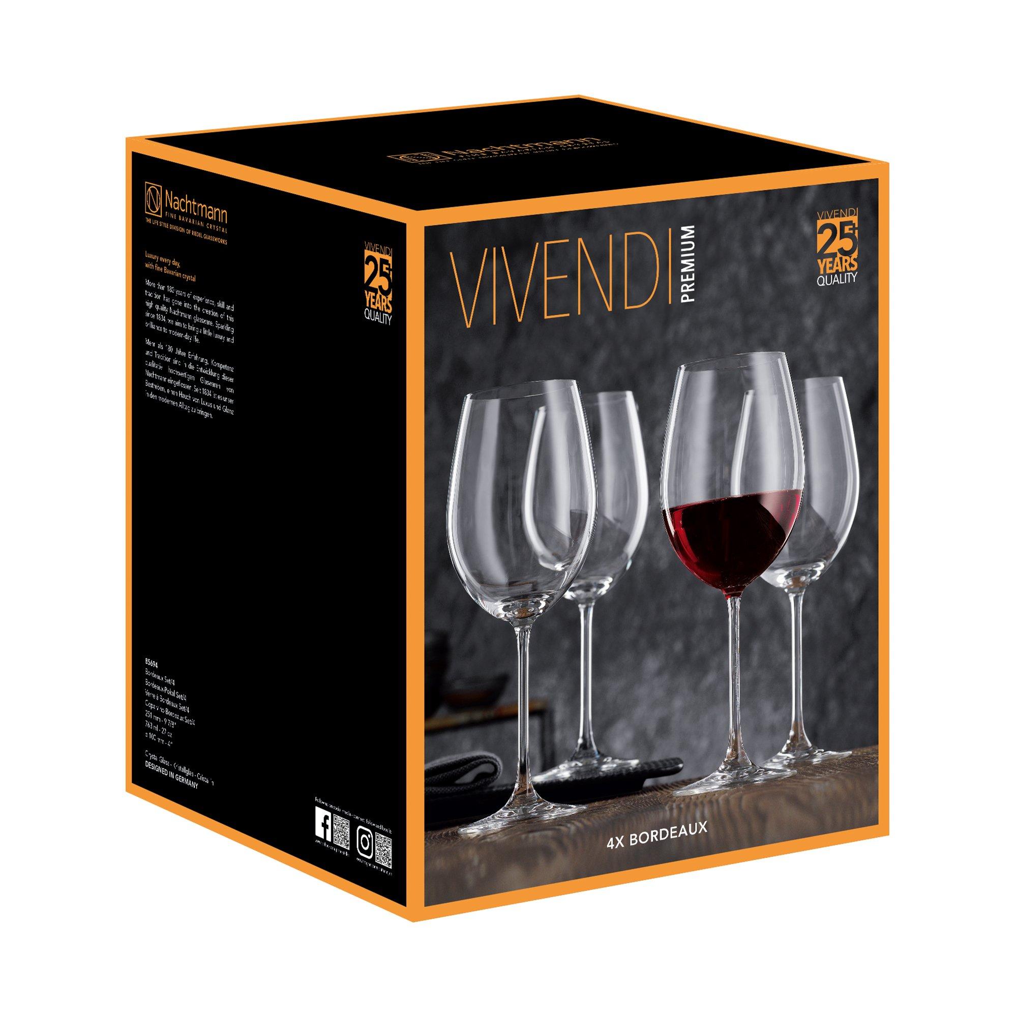 Nachtmann Verre à bordeaux 4 pièces Vivendi Premium Transparent