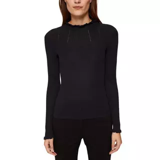 ESPRIT collection  Pull, col montant, manches longues Black