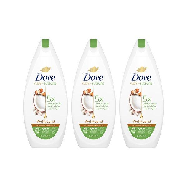 Image of Dove Duschgel Care by Nature Kokos Trio - 3 x 225ml