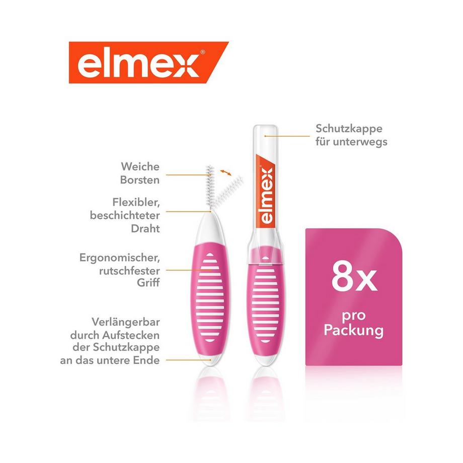 elmex 0.4mm Pink Scovolini Interdentali Rosa, Misura 0, 0,4 Mm Scovolino Interdentale 