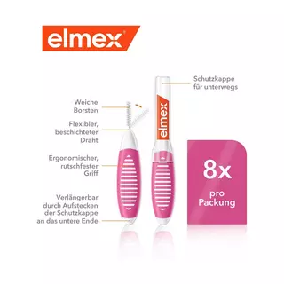 elmex 0.4mm Pink Interdentalbürsten Pink, Grösse 0, 0,4 Mm Zahnzwischenraumbürste 