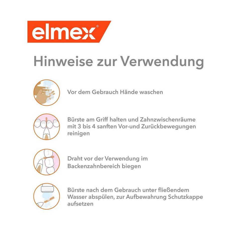 elmex 0.4mm Pink Scovolini Interdentali Rosa, Misura 0, 0,4 Mm Scovolino Interdentale 