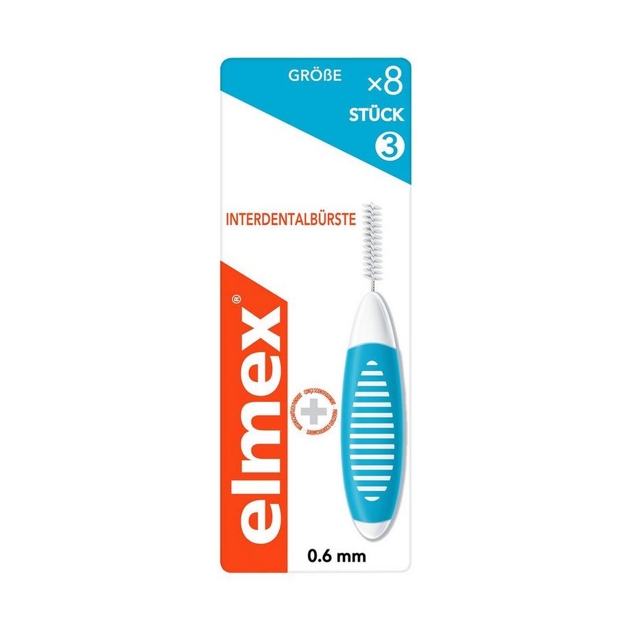 elmex 0.6mm Blau Interdentalbürsten Blau Grösse 3, 0,6 Mm Zahnzwischenraumbürste 