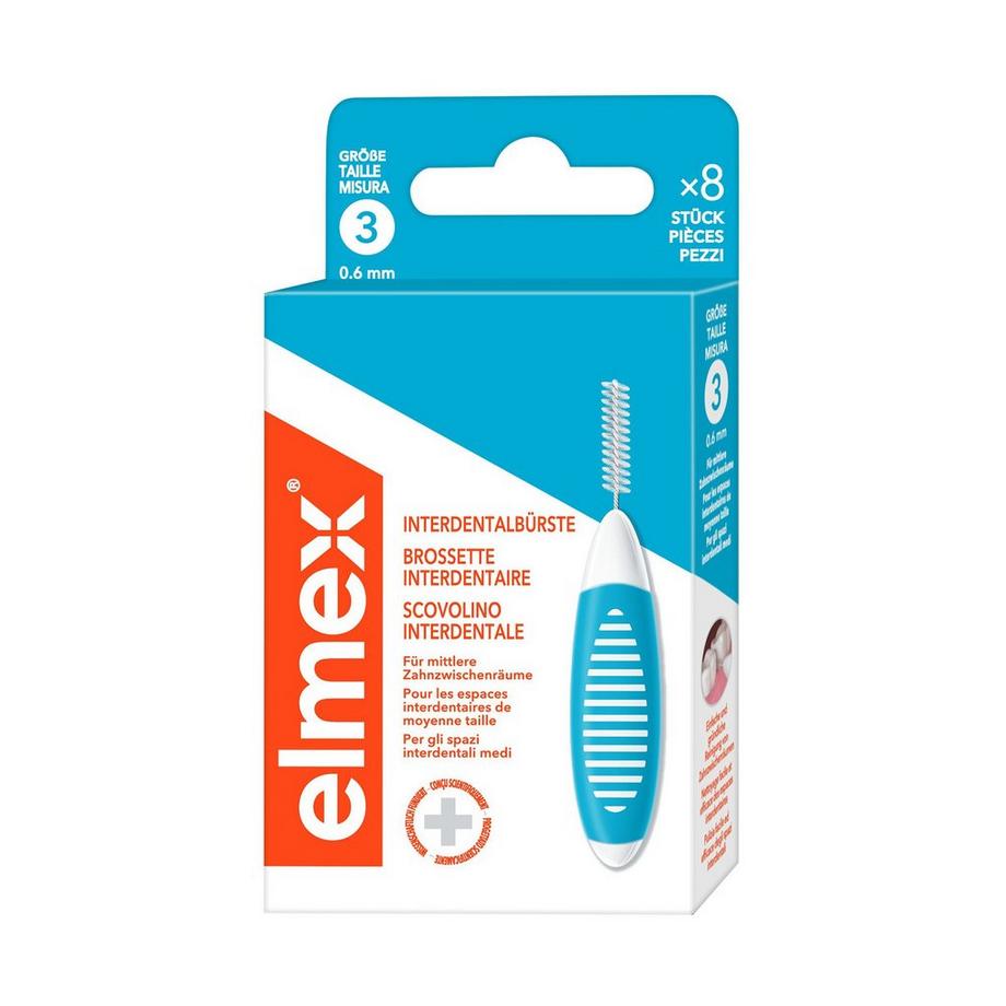 elmex 0.6mm Blau Interdentalbürsten Blau Grösse 3, 0,6 Mm Zahnzwischenraumbürste 