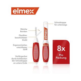 elmex 0.5mm Rot Interdentalbürsten Rot, Grösse 2, 0,5 Mm Zahnzwischenraumbürste 