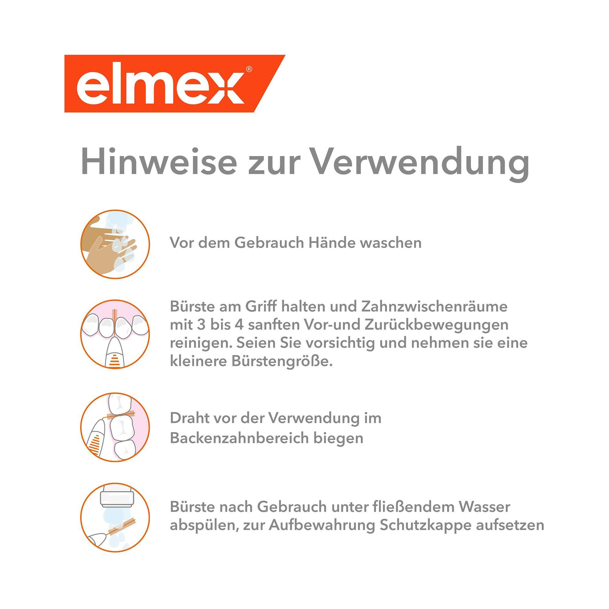 elmex 0.5mm Rot Brossettes Interdentaires Rouge, Taille 2, 0.5 Mm Brossettes Interdentaires 