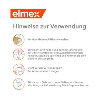 elmex 0.5mm Rot Brossettes Interdentaires Rouge, Taille 2, 0.5 Mm Brossettes Interdentaires 