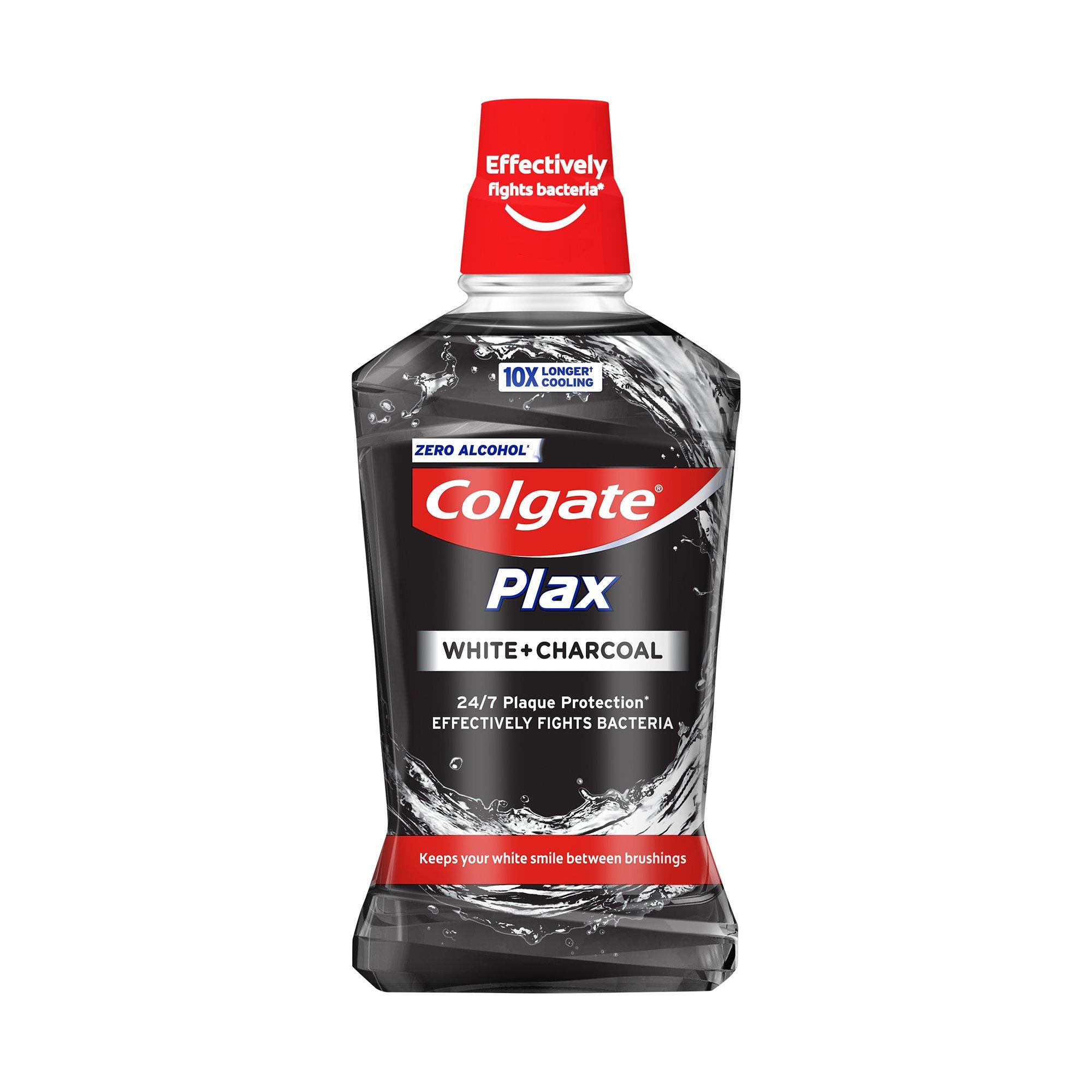 Image of Colgate Plax White + Aktivkohle Mundspülung Ohne Alkohol, Schutz Vor Verfärbungen - 500 ml