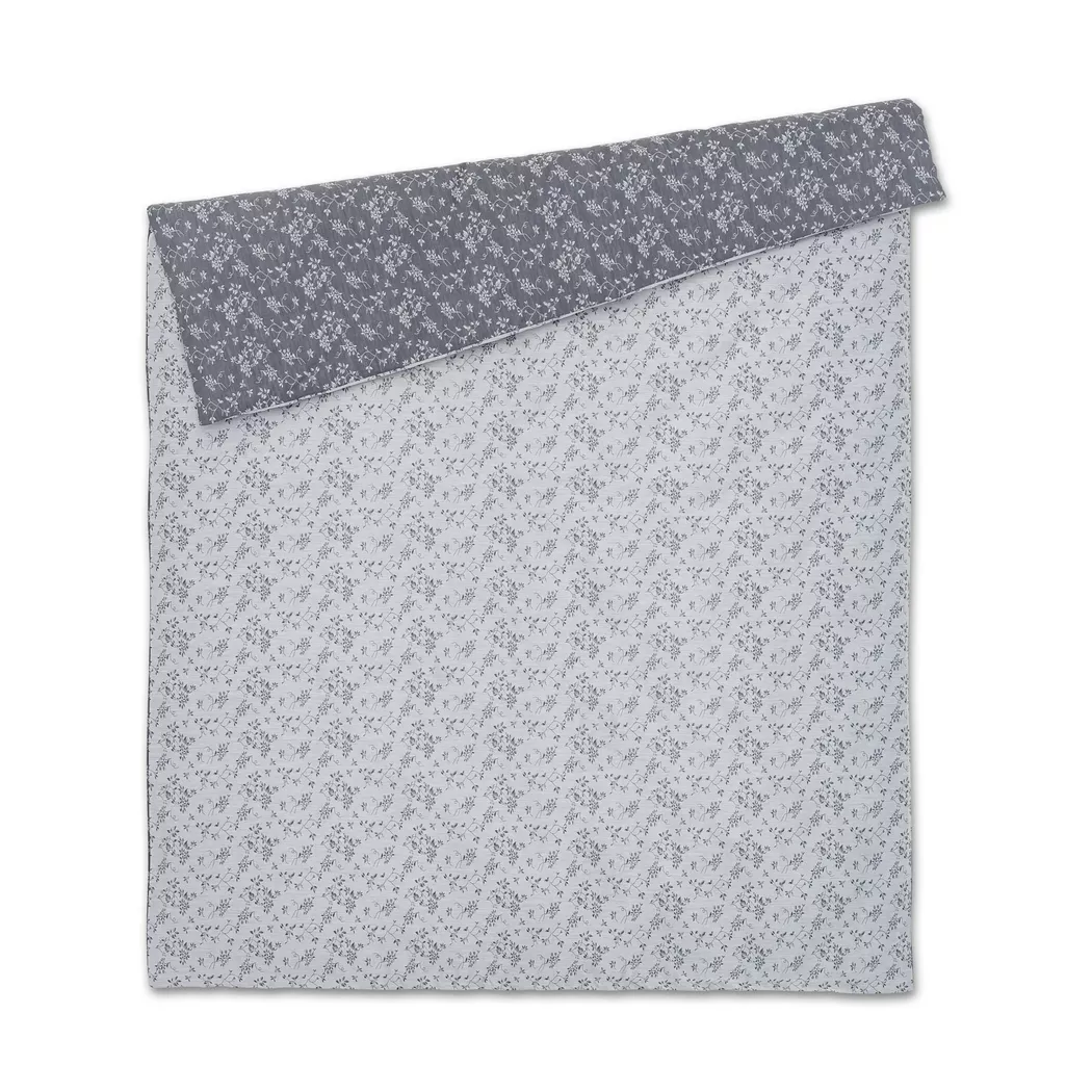 Manor Collections - Duvetbezug, Irina Blumenmuster Duvetbezug, 160 x 210 cm, Grau