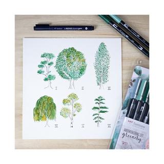 Tombow Set di pittura ad acquerello Greenery 