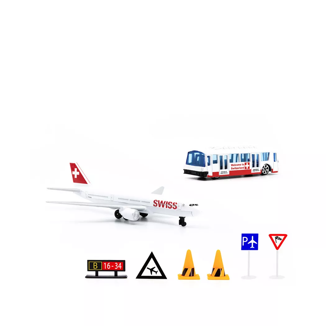 ACE Toy - Airport Play Set Swiss, Multicolore