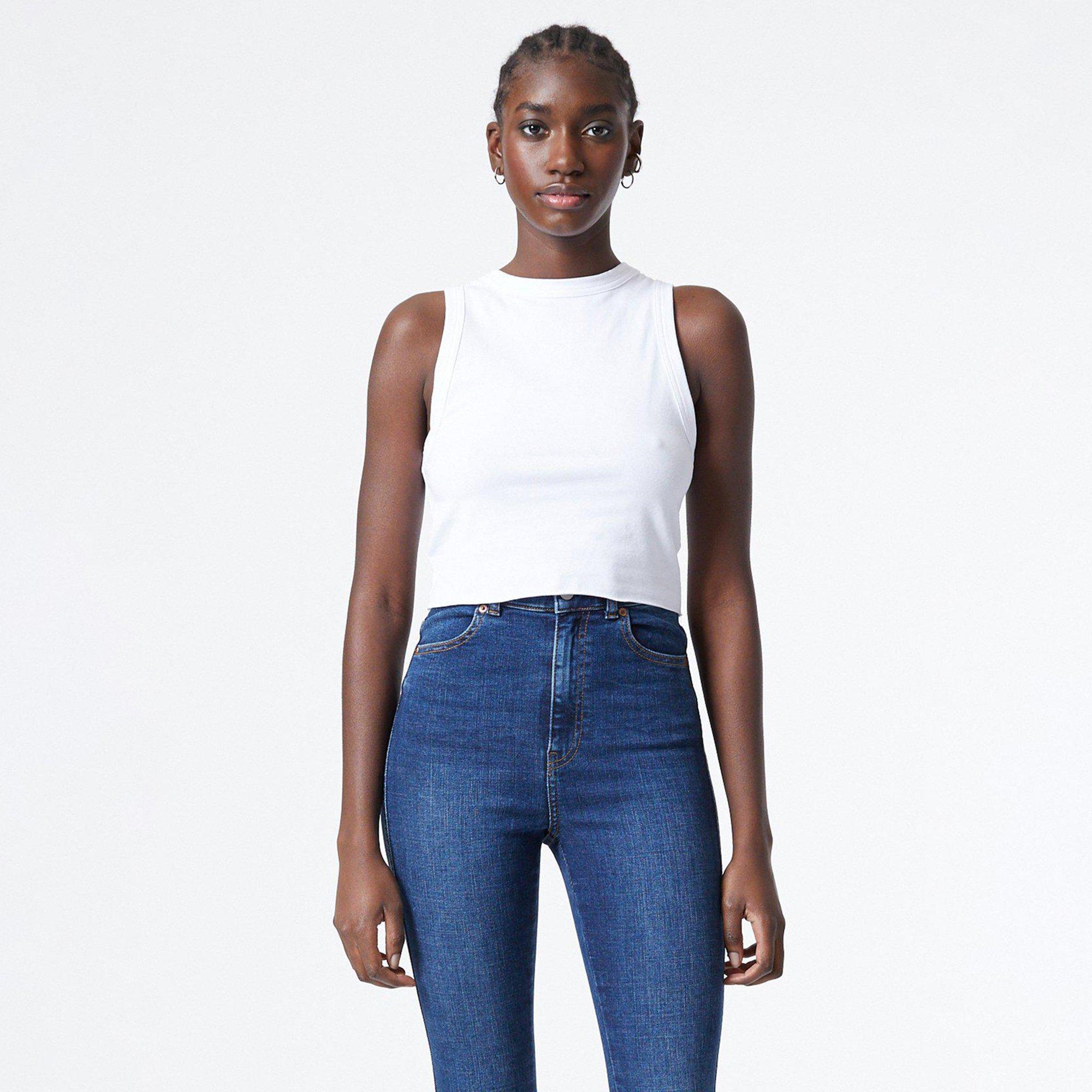 Image of Top, Ärmellos Damen Weiss L