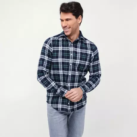 Manor Man Chemise, Modern Fit, manches longues  Marine