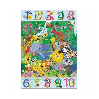 Djeco  Puzzle 1 bis 10 Dschungel, 54 Teile 